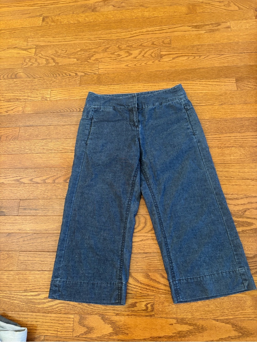 Morrissey Y? Dark Blue Denim Cropped Wide-Leg Pants